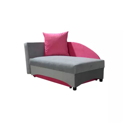 Dětská válenda 80x200 BENIGNA - šedá / růžová, levá