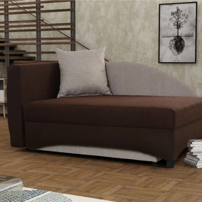 Dětská válenda 80x200 BENIGNA - tmavě hnědá / béžová, levá