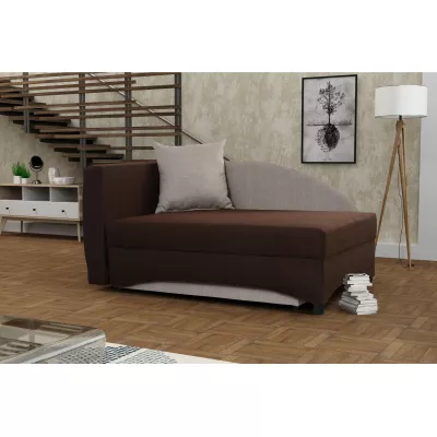 Dětská válenda 80x200 BENIGNA - tmavě hnědá / béžová, levá