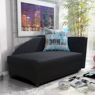 Dětská válenda 80x200 BENIGNA - černá / modrá, pravá