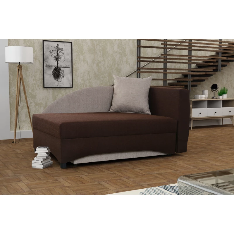 Dětská válenda 80x200 BENIGNA - tmavě hnědá / béžová, pravá