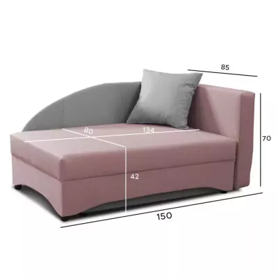Dětská válenda 80x200 BENIGNA - tmavě šedá, pravá