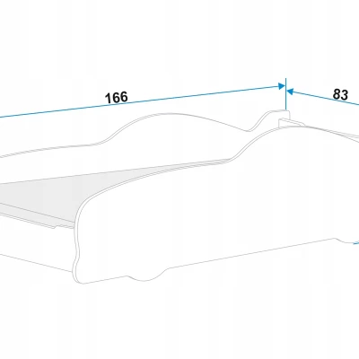 Dětská postel ve tvaru auta 80x160 RACER s matrací - červená
