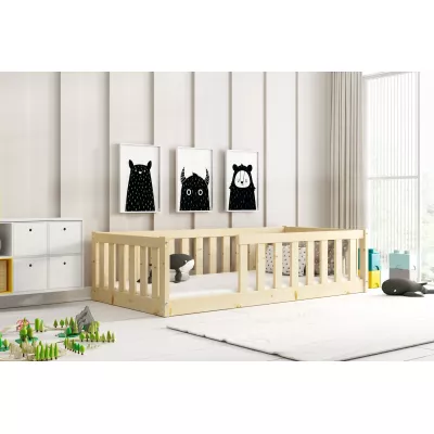 Dětská postel 80x160 SELENE s matrací a zábranou - borovice