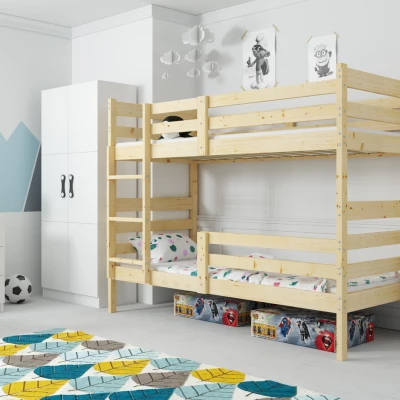 Dětská patrová postel 90x190 MELANIE - borovice