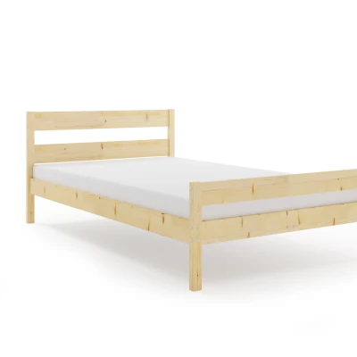 Manželská postel 140x200 SERAPHINA s matrací - borovice