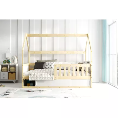 Dětská postel domeček 80x160 AGAPI s matrací - borovice