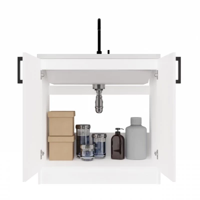 Spodní kuchyňská skříňka pod dřez 80 cm KAINA - bílá