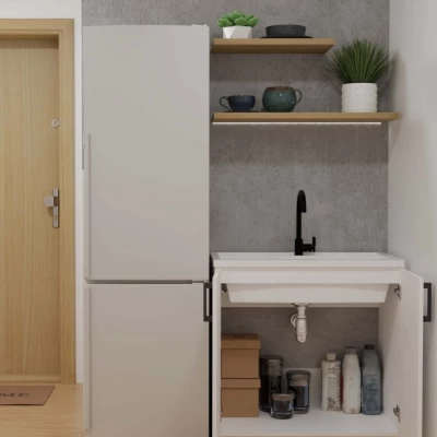 Spodní kuchyňská skříňka pod dřez 80 cm KAINA - bílá