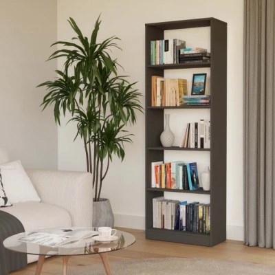 Úzká knihovna RAUNO - 60 cm, antracit