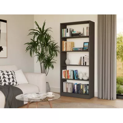 Úzká knihovna RAUNO - 80 cm, antracit