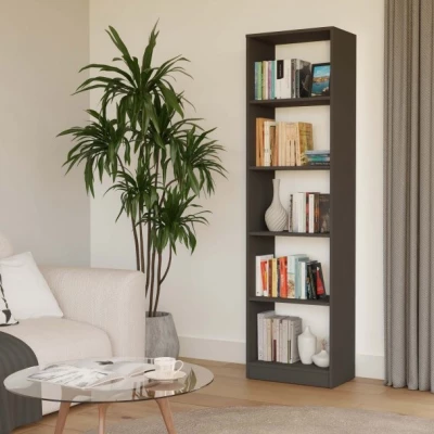 Úzká knihovna RAUNO - 50 cm, antracit