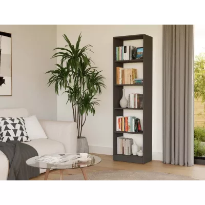 Úzká knihovna RAUNO - 50 cm, antracit
