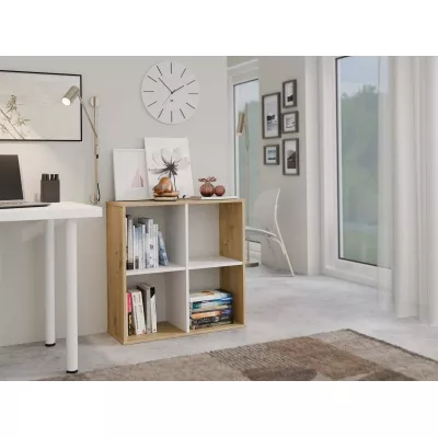 Policový regál RAINIS 1 - dub artisan / bílý