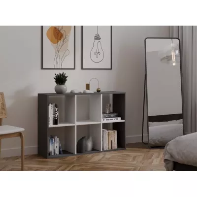 Policový regál RAINIS 2 - antracit / bílý