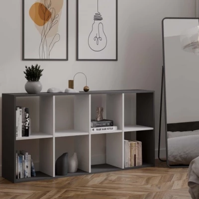 Policový díl RAINIS 3 - antracit / bílý