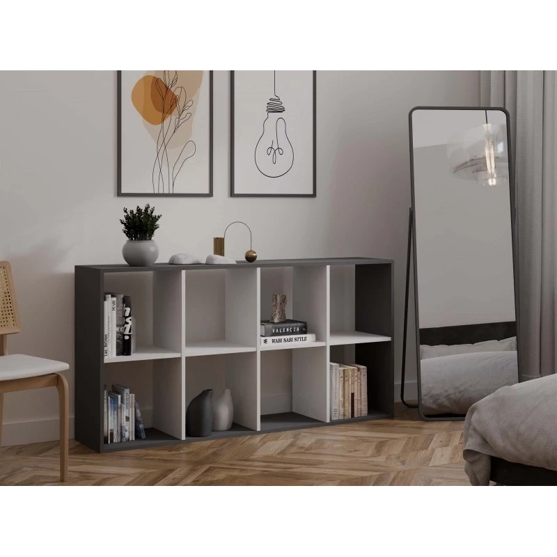 Policový díl RAINIS 3 - antracit / bílý