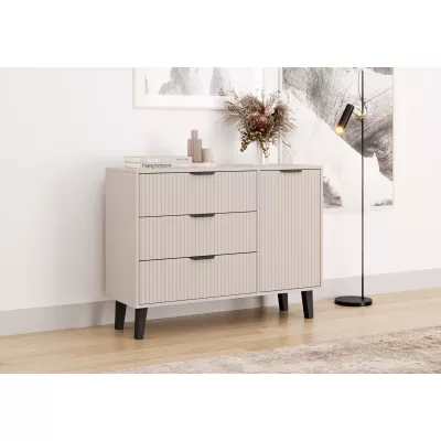 Kombinovaná komoda SITIVE SLIM - kašmír / černá