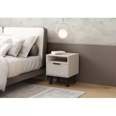 Noční stolek SITIVE SLIM - kašmír / černý