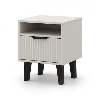 Noční stolek SITIVE SLIM - kašmír / černý