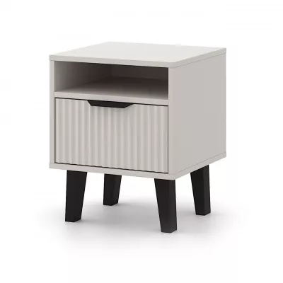 Noční stolek SITIVE SLIM - kašmír / černý
