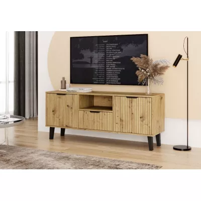 Televizní stolek SITIVE SLIM - dub artisan / černý