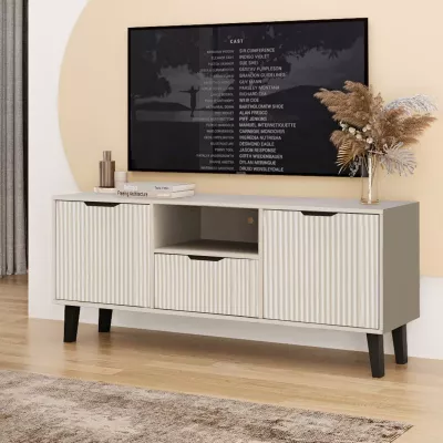 Televizní stolek SITIVE SLIM - kašmír / černý