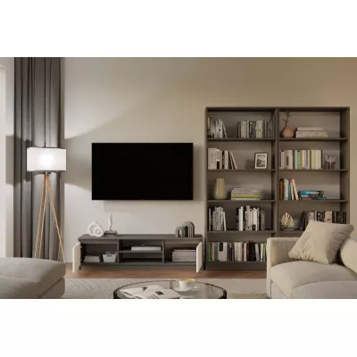 Televizní stolek SABA 2 - antracit / bílý