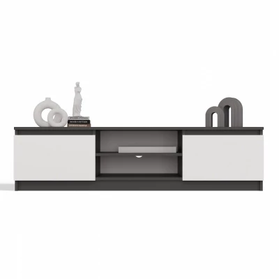 Televizní stolek SABA 2 - antracit / bílý