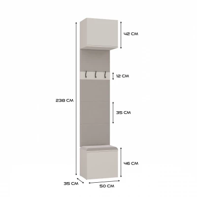 Předsíňová stěna OPELIKA - kašmír