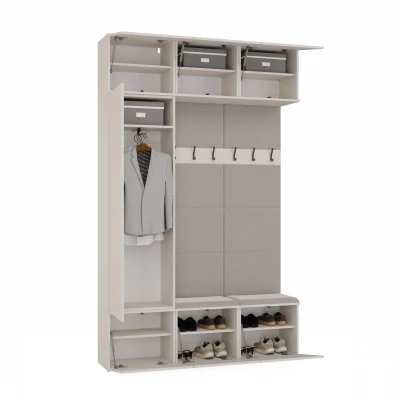 Předsíňová stěna s věšáky OPELIKA - kašmír