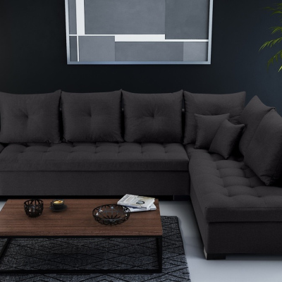 VÝPRODEJ - Elegantní sedací souprava GLASI - černá