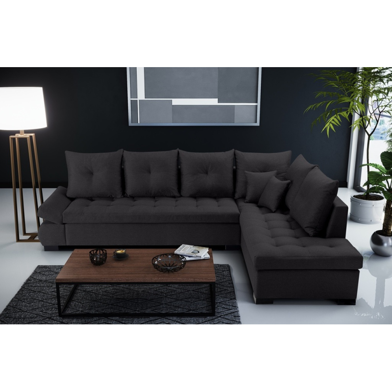 VÝPRODEJ - Elegantní sedací souprava GLASI - černá