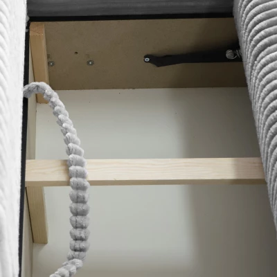 VÝPRODEJ - Rohová rozkládací sedačka OLLIONA - světlá šedá