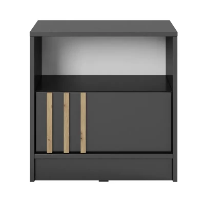 Noční stolek MARFA - grafit / dub artisan