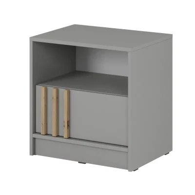 Noční stolek MARFA - šedý / dub artisan