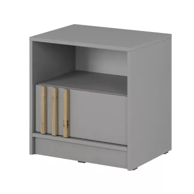 Noční stolek MARFA - šedý / dub artisan