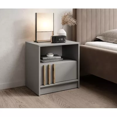 Noční stolek MARFA - šedý / dub artisan