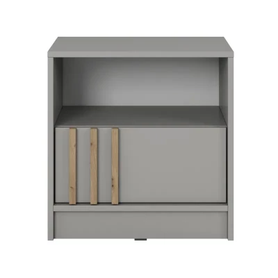 Noční stolek MARFA - šedý / dub artisan