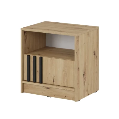 Noční stolek MARFA - dub artisan / černý