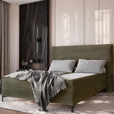 Kontinentální postel 140x200 MADRONA - khaki