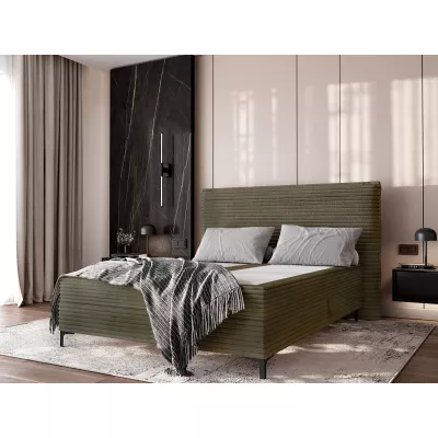 Kontinentální postel 140x200 MADRONA - khaki
