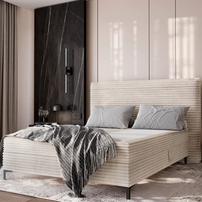 Kontinentální postel 160x200 MADRONA - smetanová