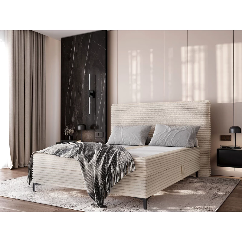 Kontinentální postel 180x200 MADRONA - smetanová