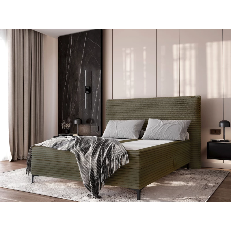 Kontinentální postel 180x200 MADRONA - khaki