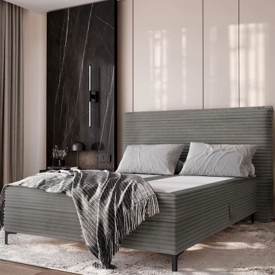 Kontinentální postel 180x200 MADRONA - šedá