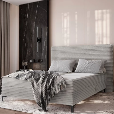 Kontinentální postel 180x200 MADRONA - světle šedá