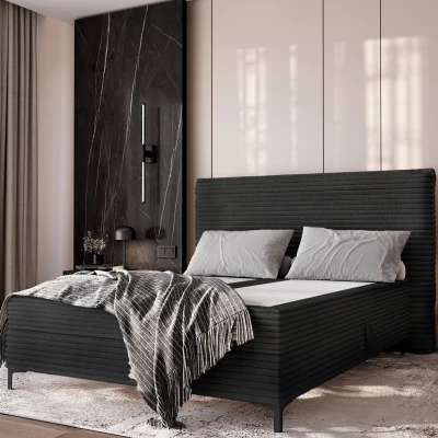 Kontinentální postel 180x200 MADRONA - černá