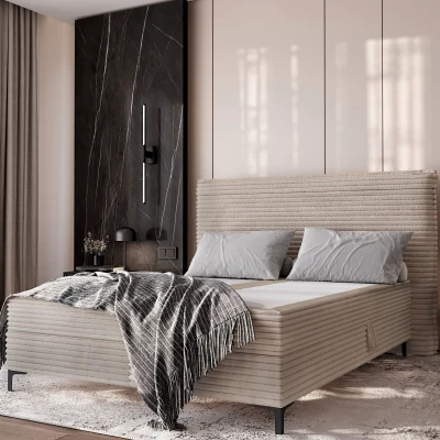 Kontinentální postel 200x200 MADRONA - béžová