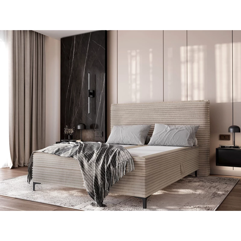 Kontinentální postel 200x200 MADRONA - béžová